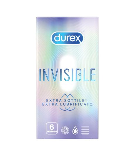 Durex Invisible Extra Lubr 6pz