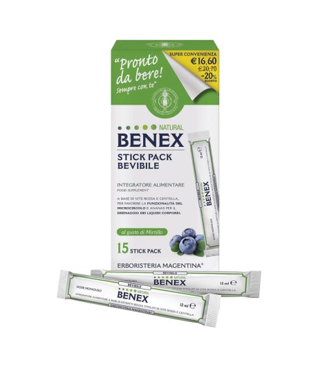 BENEX BEVIBILE 15STICK 12ML TP