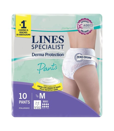 LINES SPECIALIST DERMA PROTECTION 10 MUTANDINE PANTS MAXI TAGLIA M