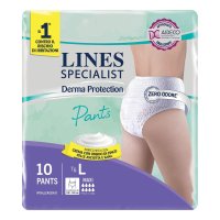 LINES SPECIALIST DERMA PROTECTION PANTS 10 MUTANDINE UNISEX MAXI TAGLIA L