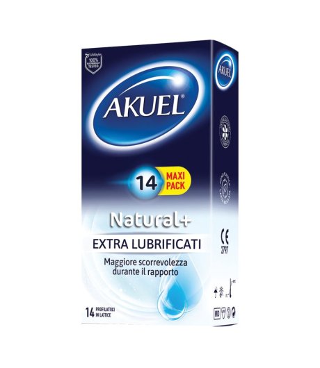 Akuel Natural+ Extralubr 14pz