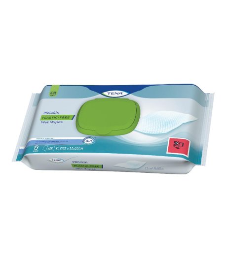 TENA WET WIPES PLASTIC FREE48P