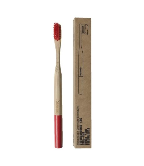 SPAZZOLINO BAMBOO MEDIUM ROSSO