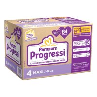 PAMPERS PROGRESSI TAGLIA 4 MAXI - 7-18KG CONFEZIONE DA 84 PANNOLINI