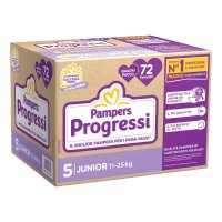PAMPERS PROGRESSI JUNIOR Taglia 5 Confezione Quadripacco 72 pannolini
