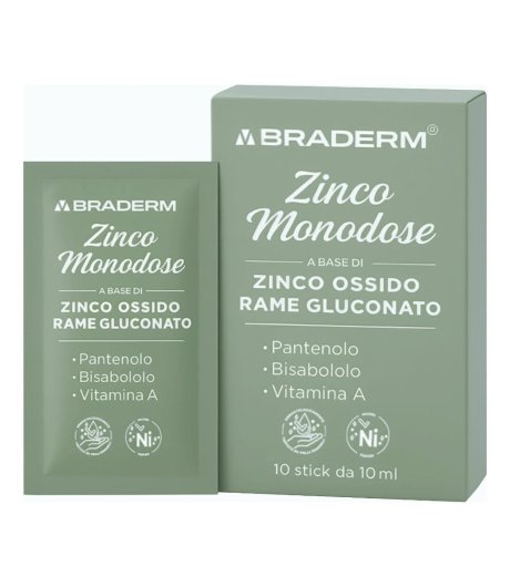 BRADERM ZINCO MONODOSE 10Stick BRADERM ZINCO MONODOSE 10Stick