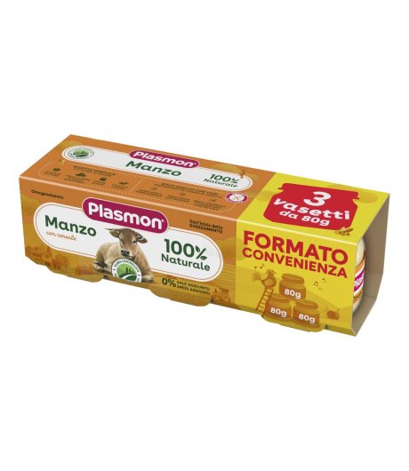 PLASMON OMOG MANZO 3PZ 80G PLASMON OMOG MANZO 3PZ 80G