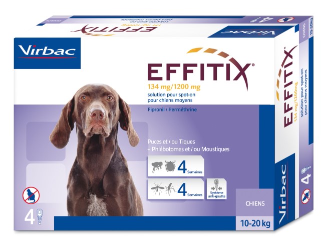 Effitix Virbac: Antiparassitario Spot-on per Cani 10-20kg