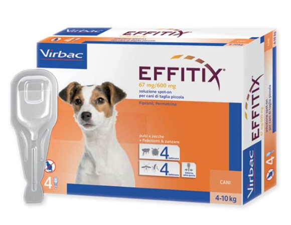 Effitix 4 Pipette Antiparassitario Per Cani Da 4 A 10 Kg-image