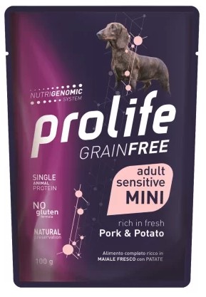 Prolife Adult Maiale e Patate: Umido Grain Free per Cani Small