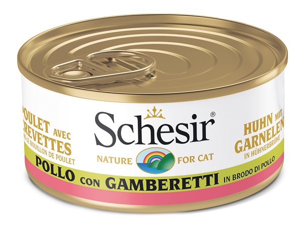 Schesir Gatto Brodo Pollo e Gamberetti 70g | MyPawRank