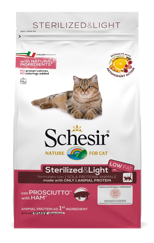 Schesir Gatto Sterilized Light Low Fat Prosciutto 400GR