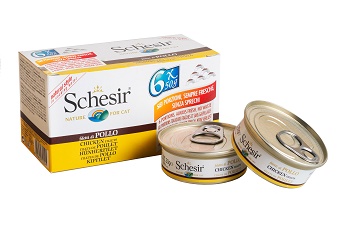 SCHESIR GATTO BRODO DI COTTURA POLLO 6x50GR (lattina) MULTIPACK