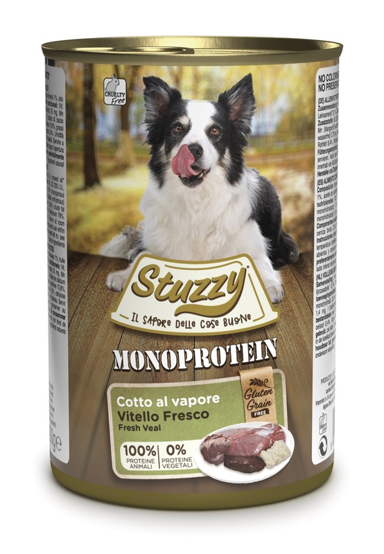 Stuzzy Cane Monoproteico Adult Vitello 400GR (Lattina)