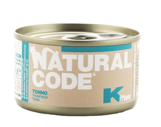 NATURAL CODE GATTO KITTEN TONNO 85GR (lattina)