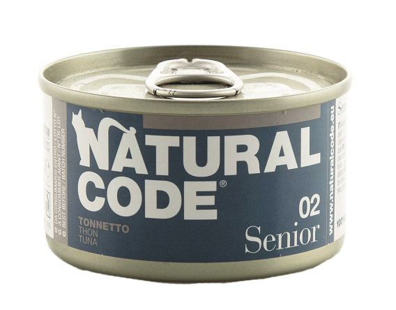 NATURAL CODE GATTO SENIOR 02 TONNO 85GR (lattina)