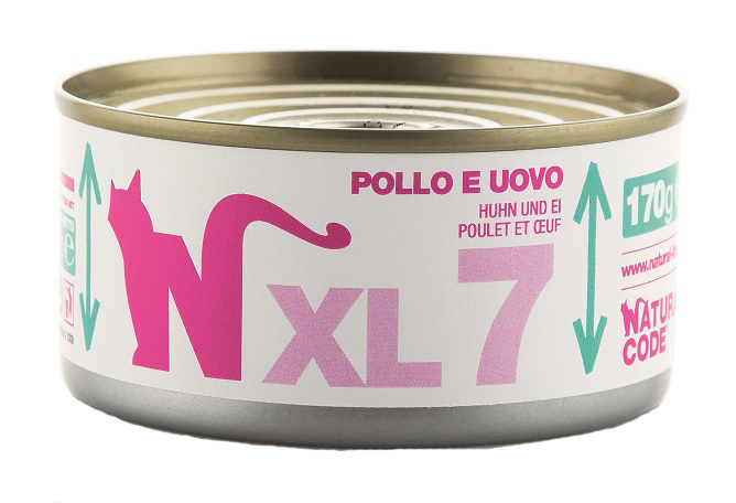 Natural Code Gatto XL7 Pollo Uovo 170GR (Lattina)