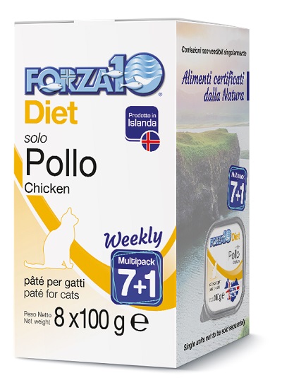 FORZA10 Gatto Diet Pate' Solo Pollo 100GR (Vaschetta)