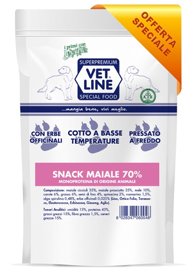 Olistika Vet Line Cane Snack Monoproteico Maiale 70% 80GR