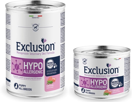 Exclusion Diet Hypoallergenic Puppy Maiale e Piselli 200g