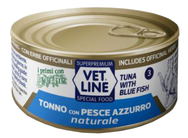 OLISTIKA VET LINE GATTO TONNO PESCE AZZURRO 70GR (lattina)