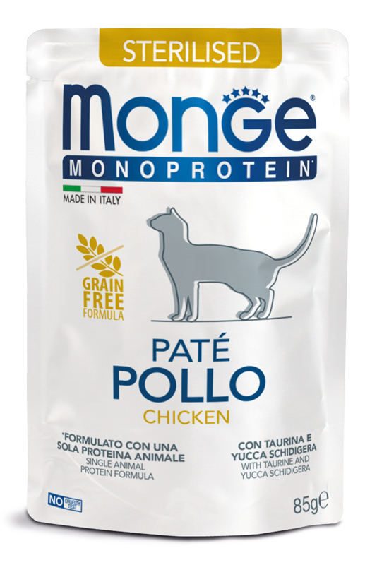 Monge Gatto Monoproteico Sterilised Pollo 85g | MyPawRank