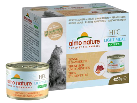 Almo Nature HFC Light Tonno e Gamberetti Umido Gatto 4x50g