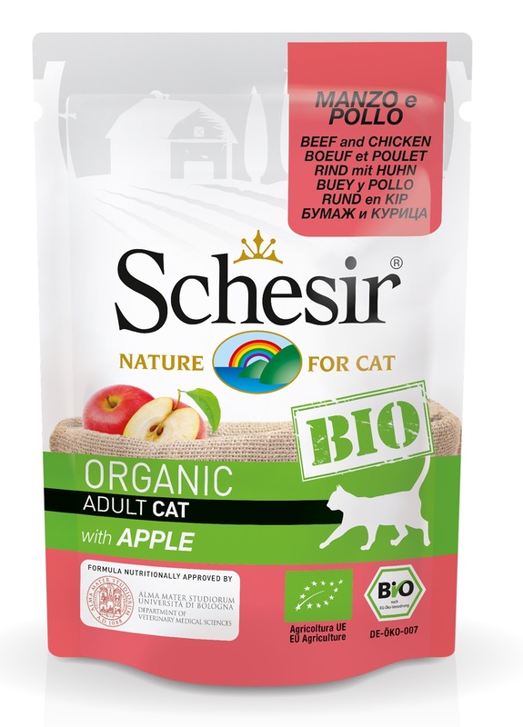 Schesir Bio Gatto Manzo Pollo e Mela 85g | MyPawRank