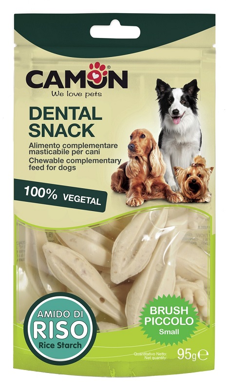 Camon Cane Snack Bau Veg Brush Small Amido Di Riso 10PZ 95GR