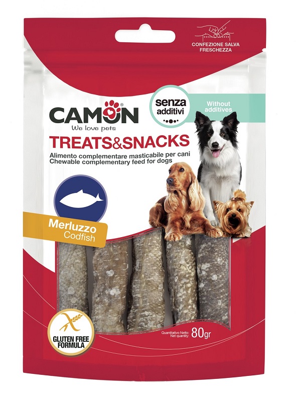 Camon Cane Snack Treats Sticks Merluzzo 80GR