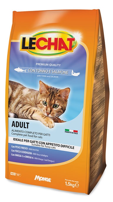 LeChat Gatto Tonno e Salmone: Crocchette Complete per Adulti