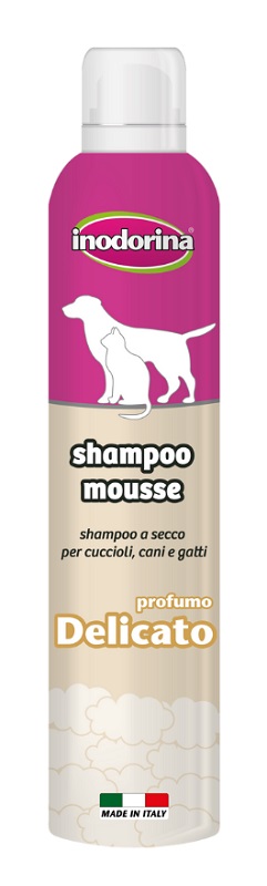 Inodorina Mousse Delicata: Shampoo a Secco per Cani e Gatti