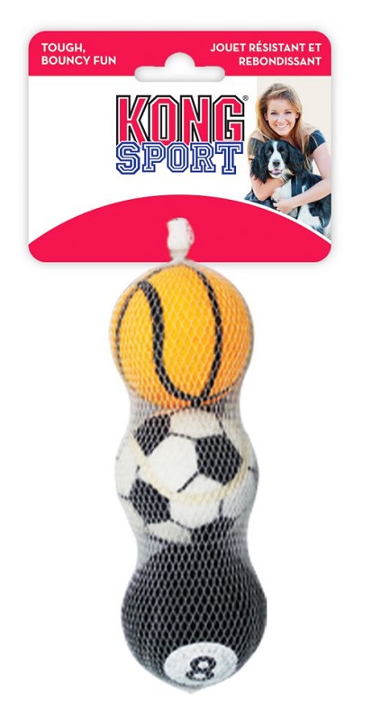 KONG Sport Balls Medium: Palline Resistenti per Cani (3 pz)