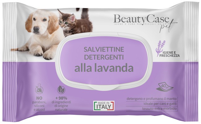 Beautycase Pet Salviette Lavanda: Igiene Pratica per Animali
