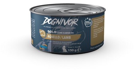 Dognivor Agnello Patate e Zucchine: Umido Monoproteico per Cani