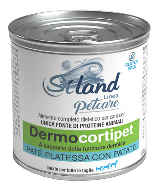 SiLand Dermocortipet Platessa e Patate: Umido Dietetico per Cani