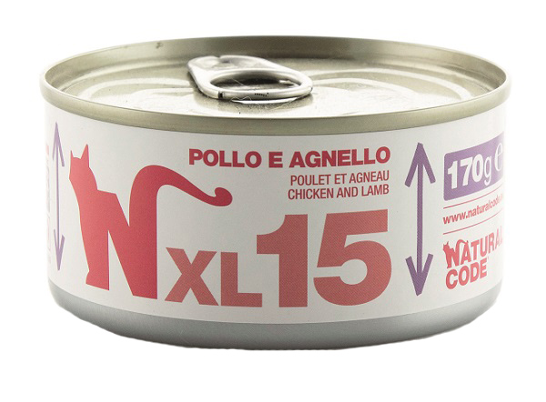 NATURAL CODE GATTO XL15 POLLO AGNELLO 170GR (lattina)