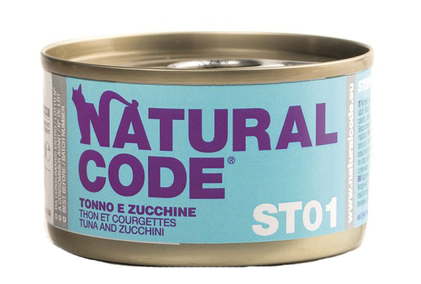 NATURAL CODE GATTO ST01 TONNO ZUCCHINE 85GR (lattina)