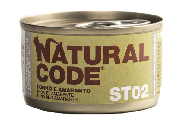 NATURAL CODE GATTO ST02 TONNO AMARANTO 85GR (lattina)