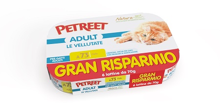 Petreet Gatto Adult A73 Vellutate Adult Pollo 6X70Gr (Lattina) Multipack