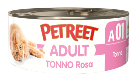 Petreet Gatto Adult A01 Tonno Rosa 70GR (Lattina)