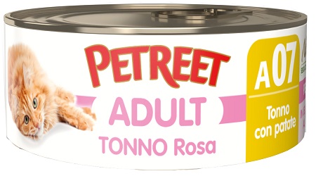 Petreet Gatto Adult A07 Tonno Rosa Patate 70GR (Lattina)