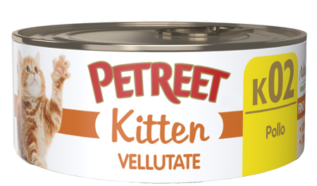 Petreet Gatto Kitten K02 Vellutate Pollo 60GR (Lattina)