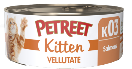 PETREET GATTO KITTEN K03 VELLUTATE SALMONE 60GR (lattina)