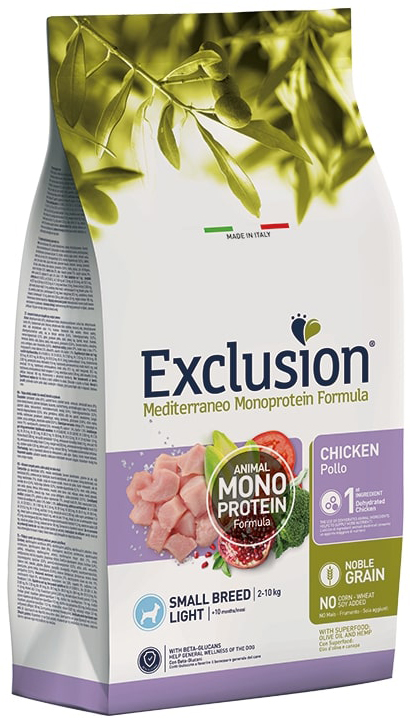 Exclusion Mediterranean Noble Grain Small Breed Light Pollo
