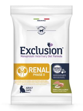 Exclusion Gatto Diet Renal Phase 2 Adult Maiale Piselli Riso 85GR (Lattina)