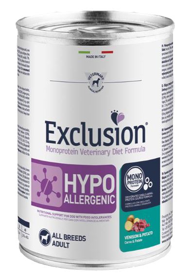 Exclusion Diet Hypoallergenic Cervo e Patate: Umido per Cani