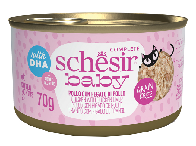 Schesir Gatto Baby Kitten Pollo e Fegato 70gr | MyPawRank