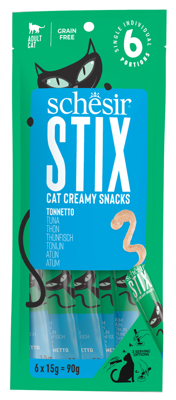 Schesir Stix Creamy Tonnetto: Snack Cremoso per Gatti