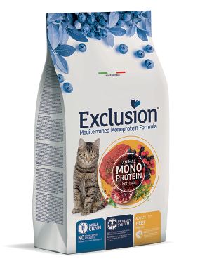Exclusion Mediterranean Monoproteico Manzo Gatto 300g